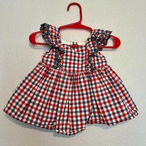 baby GAP Red & Navy Plaid Dress